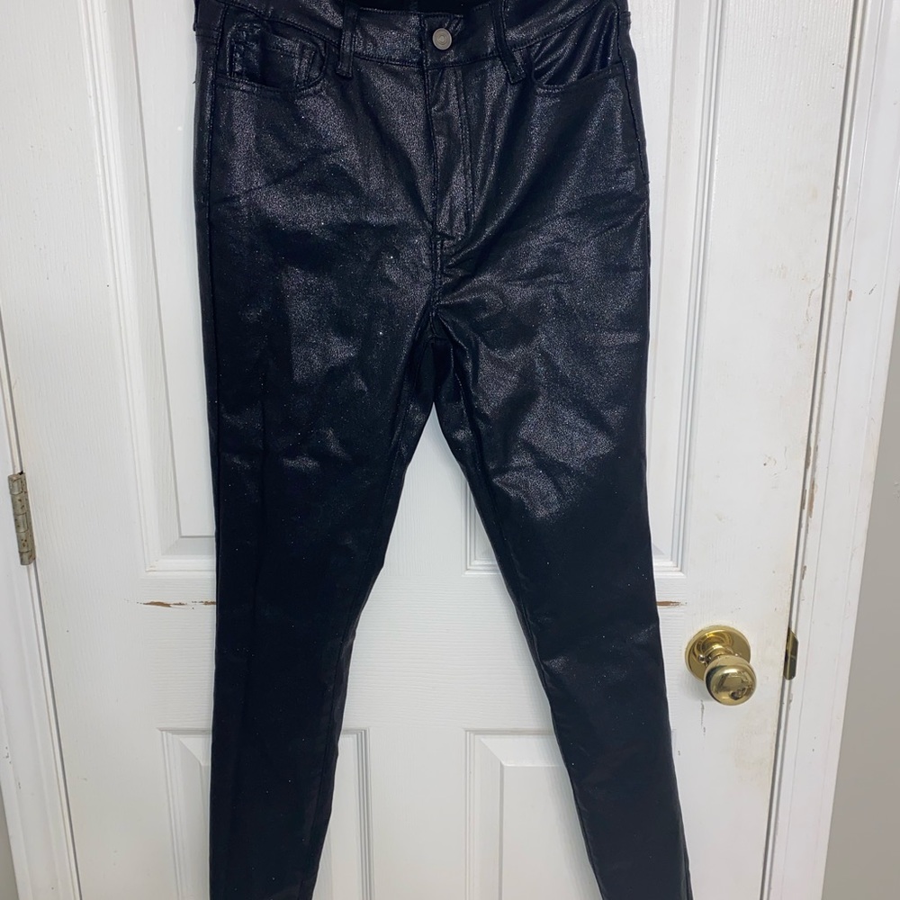 Black pleather pants never worn